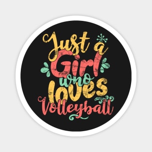 Just A Girl Who Loves volleyball Gift product Magnet